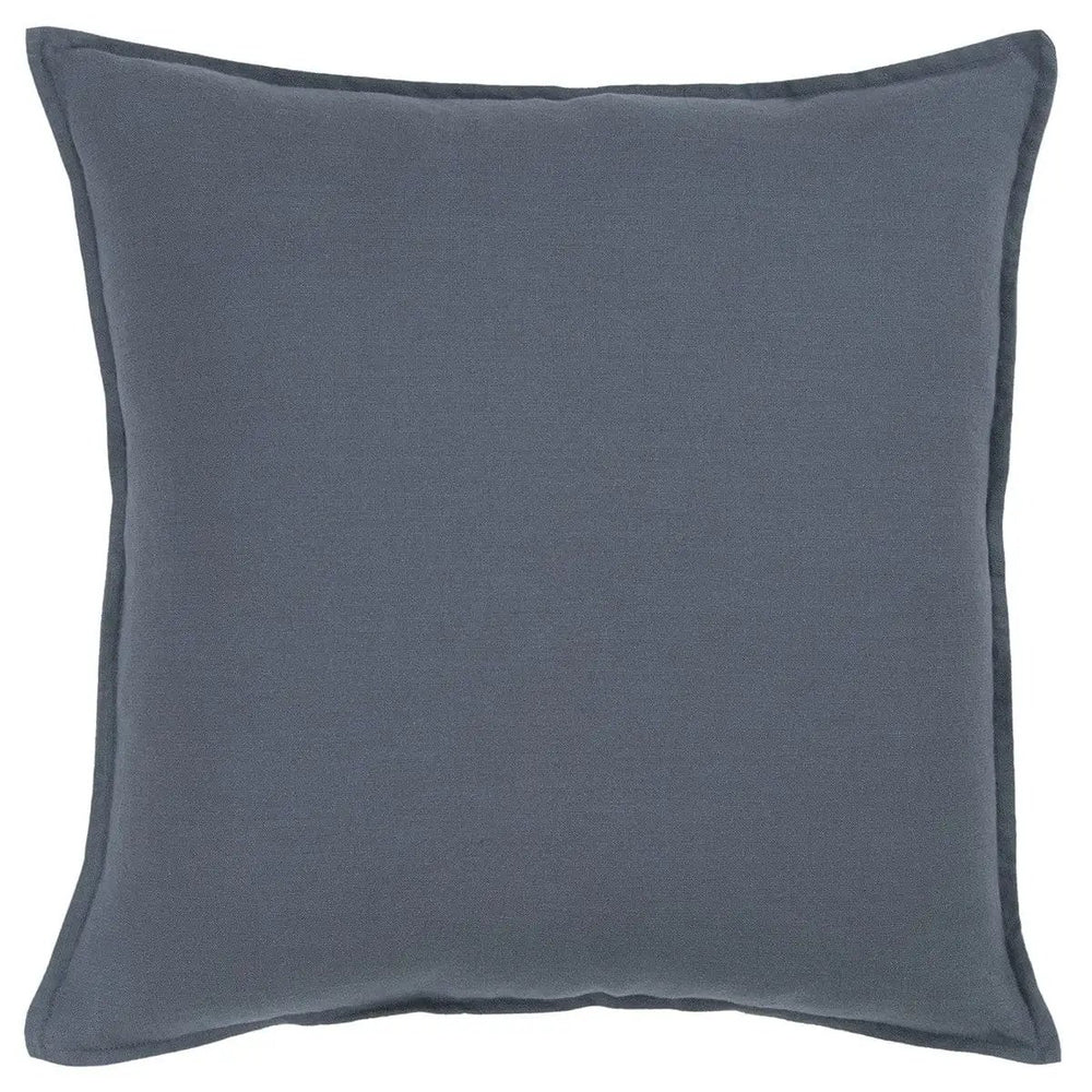 20" Slate Blue Cotton Throw Pillow - Homeroots