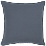 20" Slate Blue Cotton Throw Pillow - Homeroots