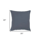 20" Slate Blue Cotton Throw Pillow - Homeroots - Flyclothing LLC