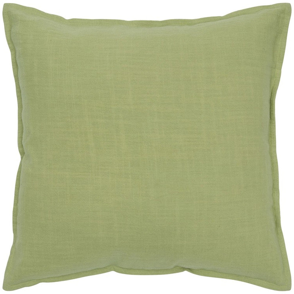 20" Lime Green Cotton Throw Pillow