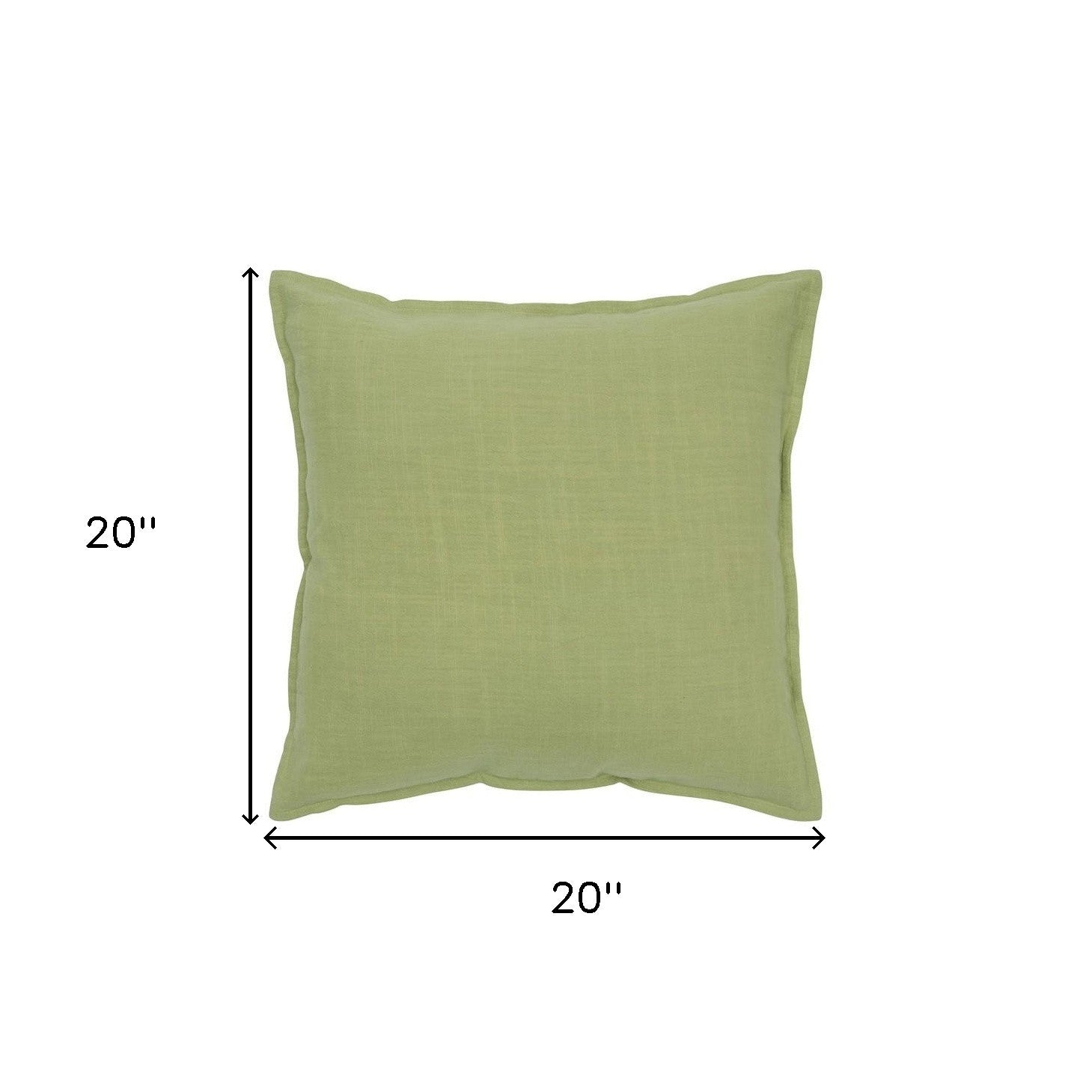20" Lime Green Cotton Throw Pillow