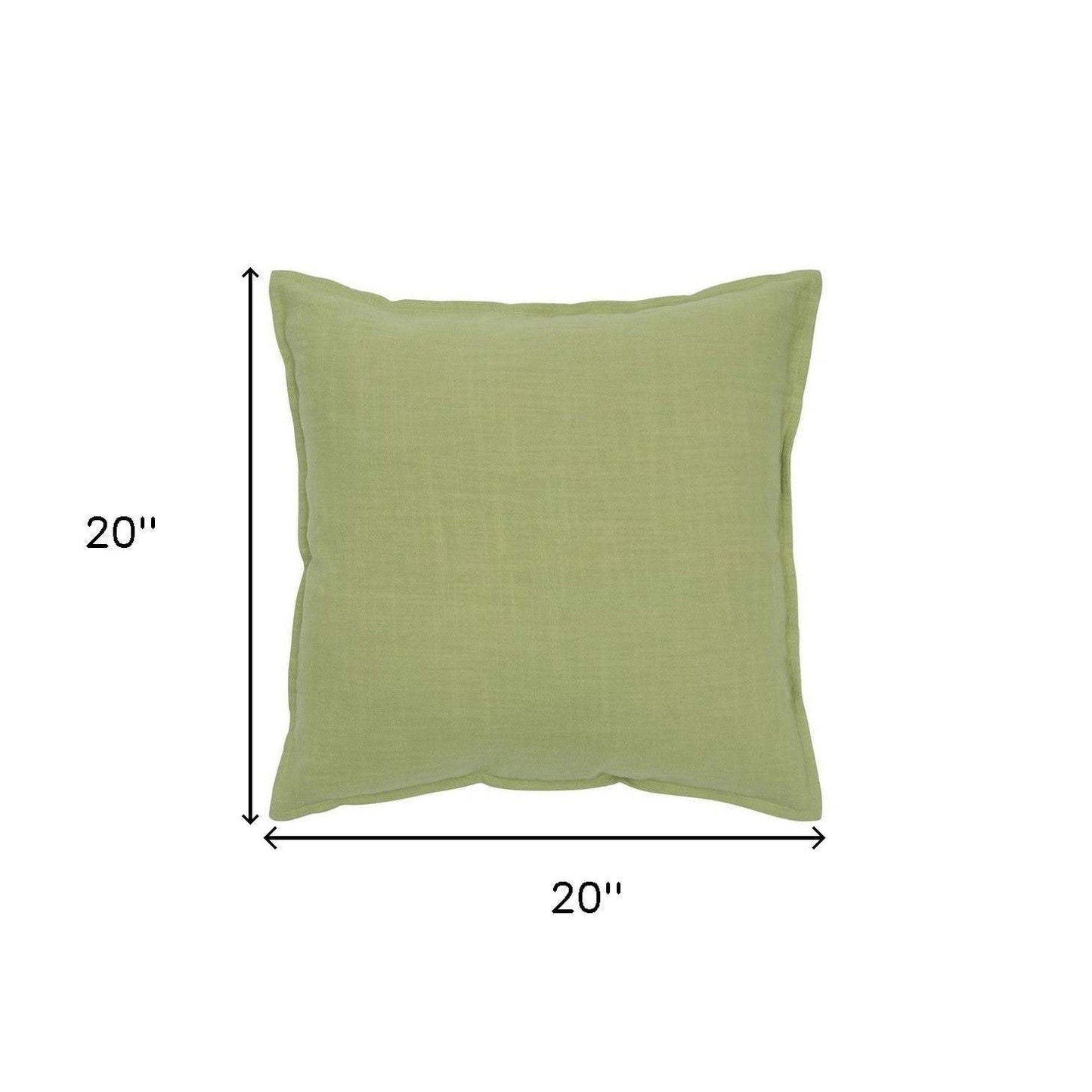 20" Lime Green Cotton Throw Pillow - Homeroots - Flyclothing LLC