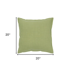 20" Lime Green Cotton Throw Pillow