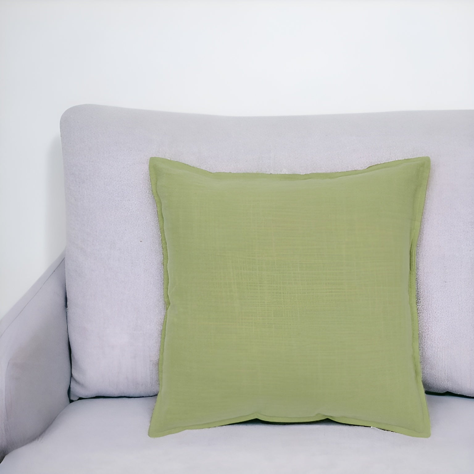 20" Lime Green Cotton Throw Pillow
