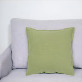 20" Lime Green Cotton Throw Pillow - Homeroots