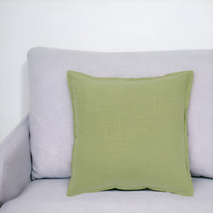 20" Lime Green Cotton Throw Pillow