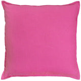 20" Hot Pink Cotton Throw Pillow - Homeroots
