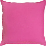 20" Hot Pink Cotton Throw Pillow - Homeroots