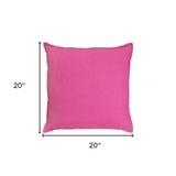 20" Hot Pink Cotton Throw Pillow - Homeroots - Flyclothing LLC