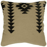 18" Black and Ivory Cotton Throw Pillow - Homeroots