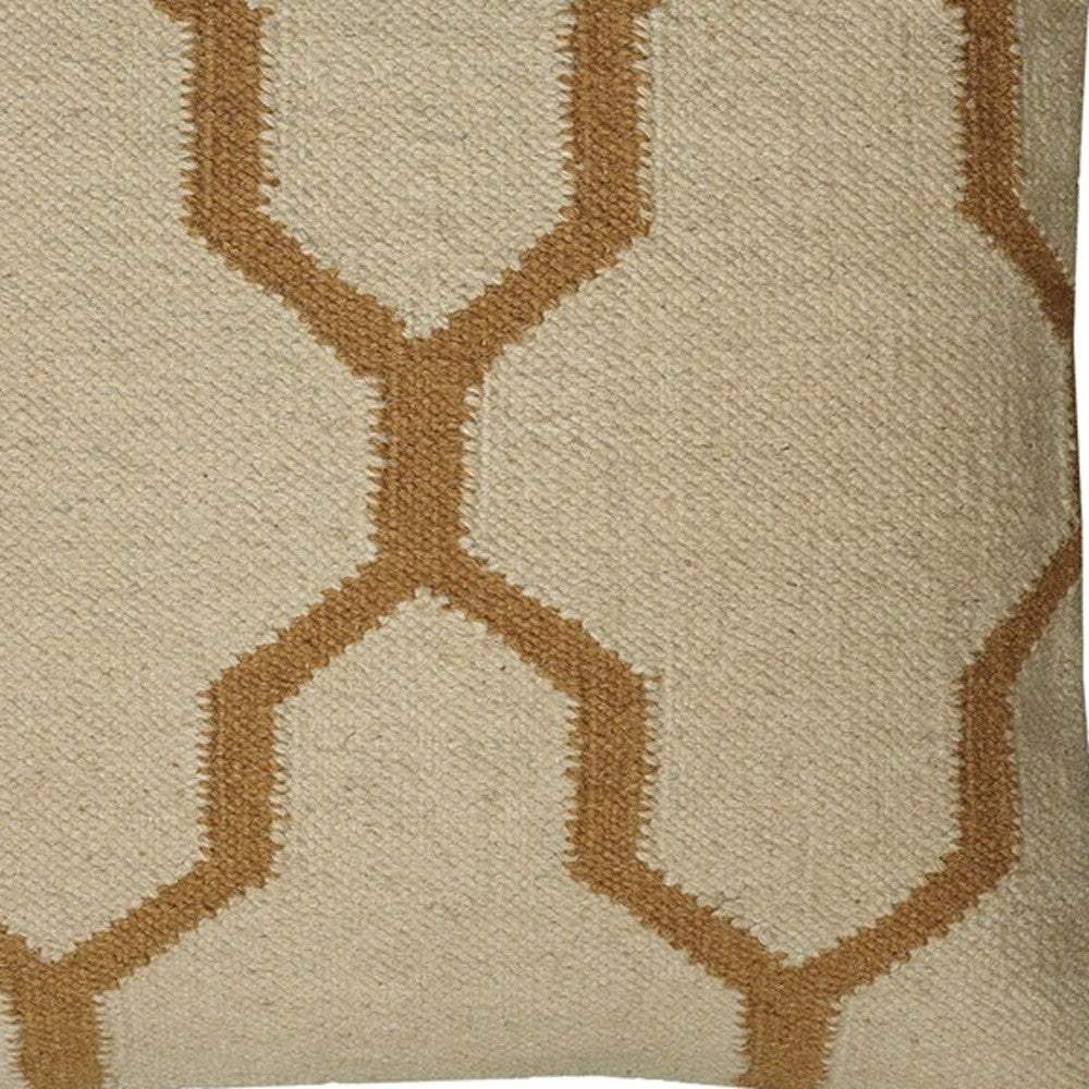 18" Natural Cotton Throw Pillow - Homeroots - Flyclothing LLC