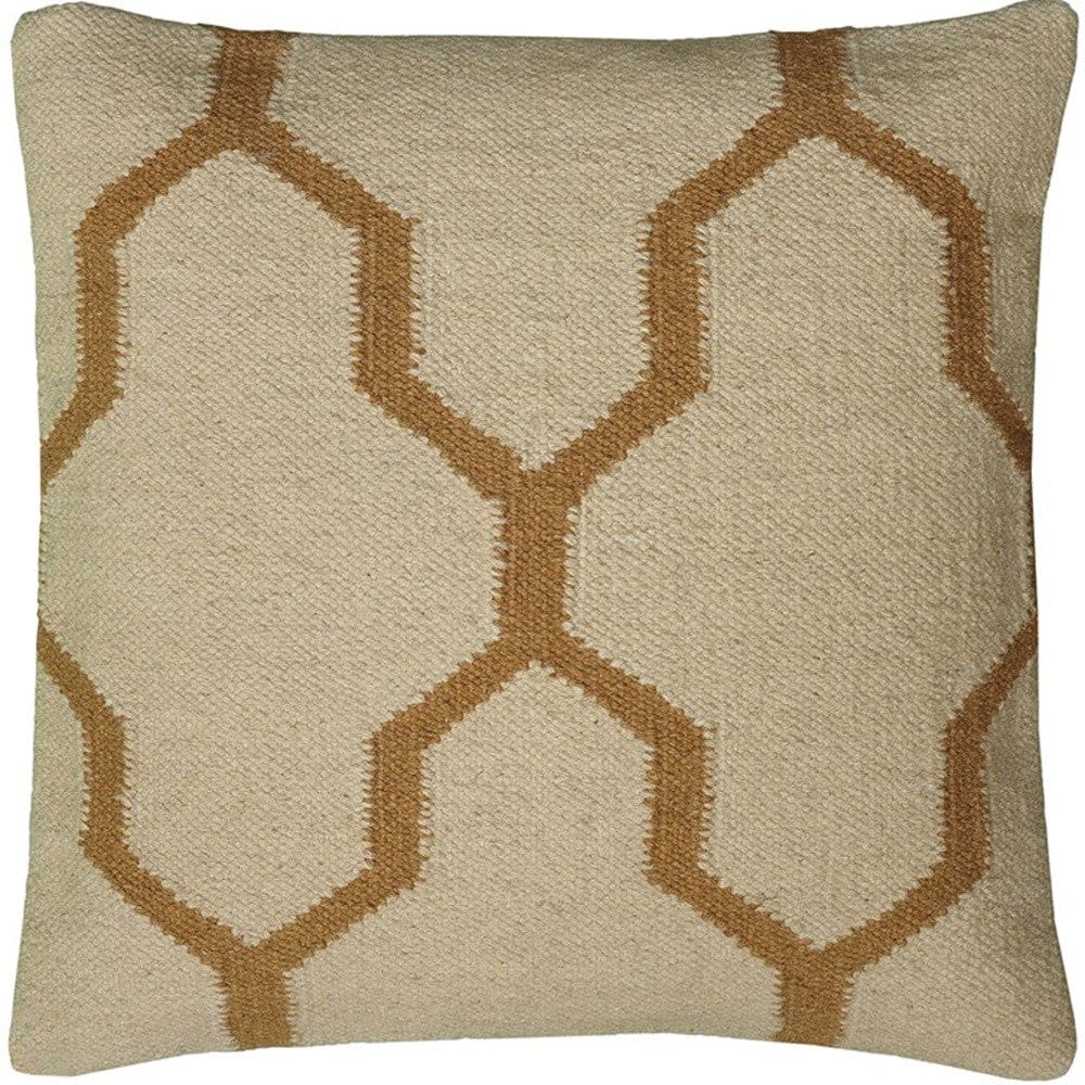 18" Natural Cotton Throw Pillow - Homeroots - Flyclothing LLC