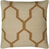 18" Natural Cotton Throw Pillow - Homeroots