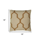18" Natural Cotton Throw Pillow - Homeroots - Flyclothing LLC