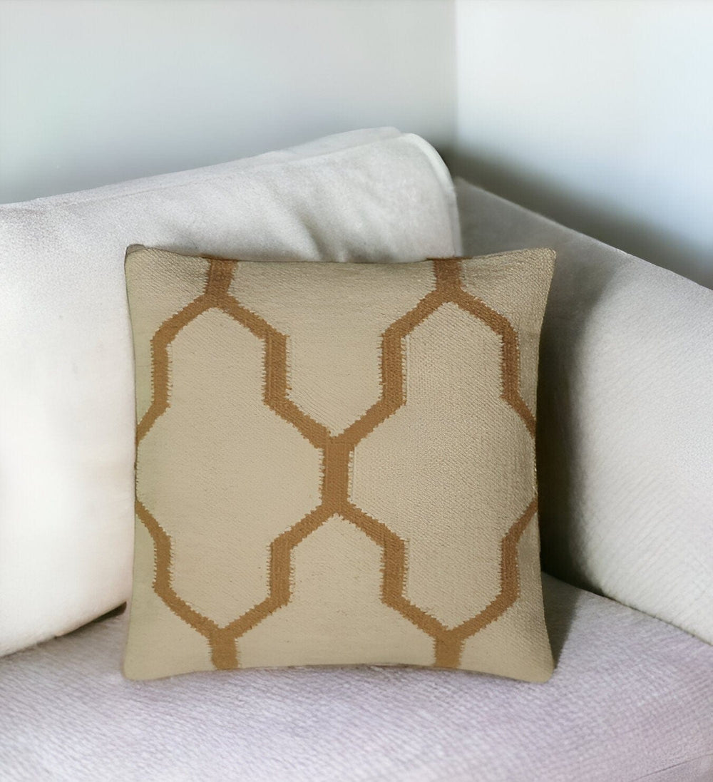 18" Natural Cotton Throw Pillow - Homeroots - Flyclothing LLC