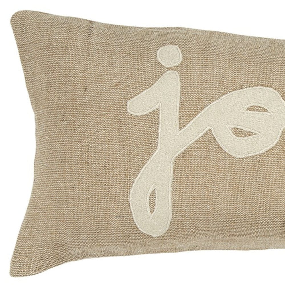 11" X 21" Natural Cotton Throw Pillow - Homeroots - Flyclothing LLC