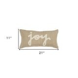11" X 21" Natural Cotton Throw Pillow - Homeroots - Flyclothing LLC
