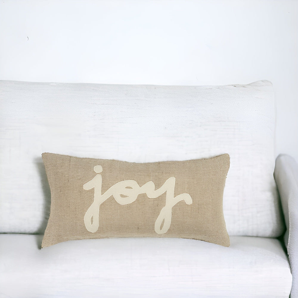 11" X 21" Natural Cotton Throw Pillow - Homeroots - Flyclothing LLC