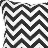 18" Black and Ivory Cotton Throw Pillow - Homeroots