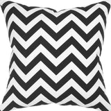 18" Black and Ivory Cotton Throw Pillow - Homeroots