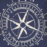 18" Navy and White Nautical Compass Throw Pillow - Homeroots