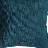 18" Teal Blue Crinkle Cotton Throw Pillow - Homeroots