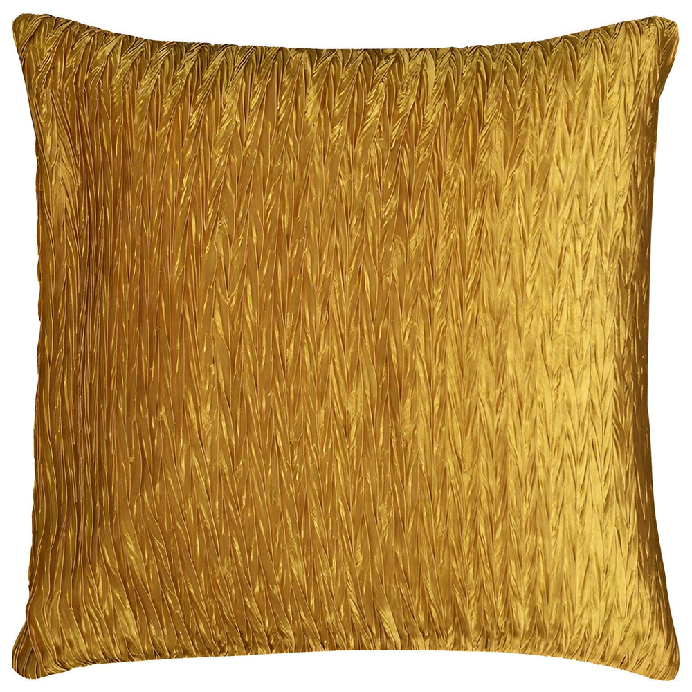18" Gold Cotton Throw Pillow - Homeroots