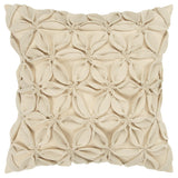 Cream Pinwheel Floral Petal Down Filled Throw Pillow - Homeroots