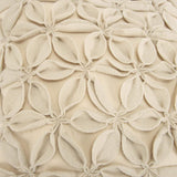 Cream Pinwheel Floral Petal Down Filled Throw Pillow - Homeroots - Flyclothing LLC