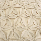 Cream Pinwheel Floral Petal Down Filled Throw Pillow - Homeroots - Flyclothing LLC