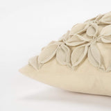 Cream Pinwheel Floral Petal Down Filled Throw Pillow - Homeroots - Flyclothing LLC