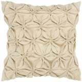 Cream Pinwheel Floral Petal Down Filled Throw Pillow - Homeroots - Flyclothing LLC
