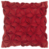18" Red Cotton Throw Pillow - Homeroots