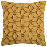 Yellow  Pinwheel Floral Petal Down Throw Pillow - Homeroots