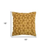 Yellow  Pinwheel Floral Petal Down Throw Pillow - Homeroots
