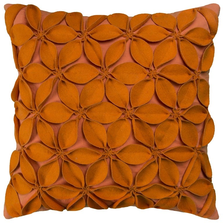 18" Orange Cotton Throw Pillow - Homeroots - Flyclothing LLC