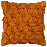 18" Orange Cotton Throw Pillow - Homeroots