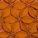 18" Orange Cotton Throw Pillow - Homeroots