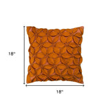 18" Orange Cotton Throw Pillow - Homeroots - Flyclothing LLC