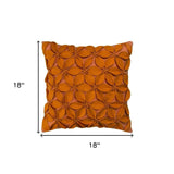 18" Orange Cotton Throw Pillow - Homeroots