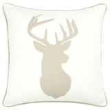 20" Ivory Cotton Throw Pillow - Homeroots