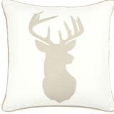 20" Ivory Cotton Throw Pillow - Homeroots