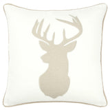 20" Ivory Cotton Throw Pillow - Homeroots