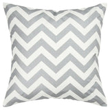 18" Silver and Ivory Cotton Throw Pillow - Homeroots
