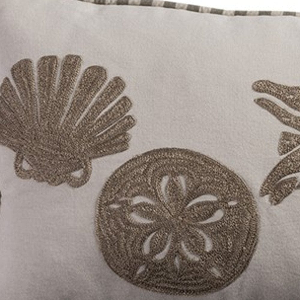 21" X 11" Khaki Cotton Throw Pillow - Homeroots - Flyclothing LLC