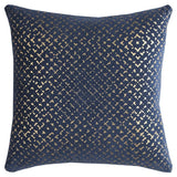 20" Navy Cotton Throw Pillow - Homeroots