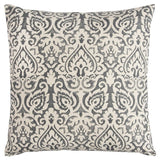 22" Light Gray Cotton Throw Pillow - Homeroots