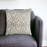 22" Light Gray Cotton Throw Pillow - Homeroots