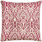 22" Red and White Cotton Throw Pillow - Homeroots