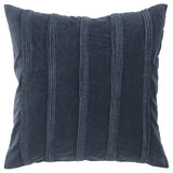 22" Navy Textural Striped Throw Pillow - Homeroots